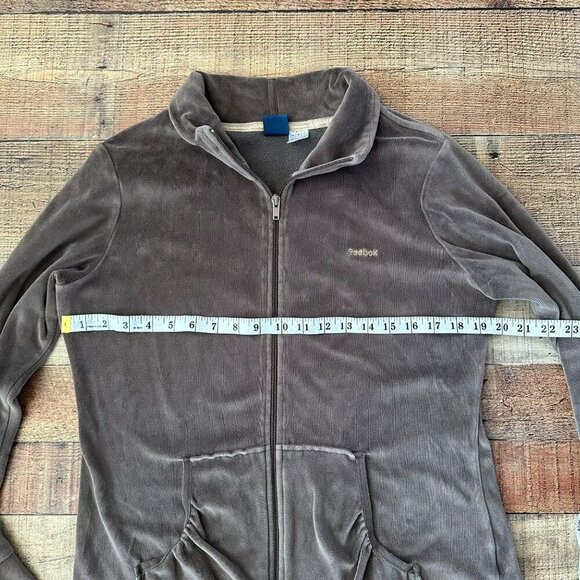 Reebok Vintage Velour Tracksuit Set Chocolate Brown - Cozy & Stylish Lounge Wear - Picture 2 of 13